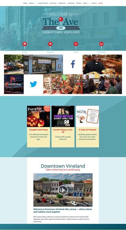 Main Street Vineland NJ rebranding and website design