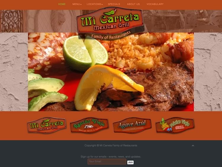 Mexican Restaurant website design