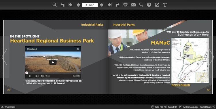 economic development online magazine design