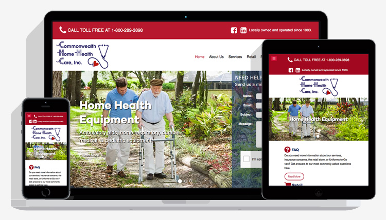 Commonwealth Home Health Care website design