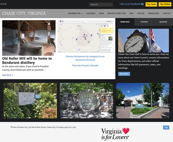 Town of Chase City website design