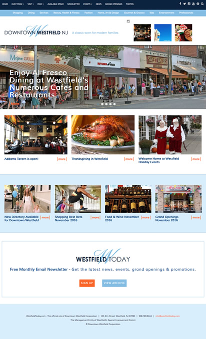 Downtown Westfield NJ Branding & Web Design