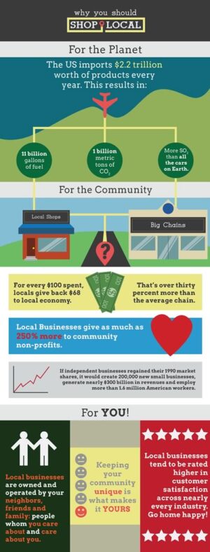 Shop Local infographic poster